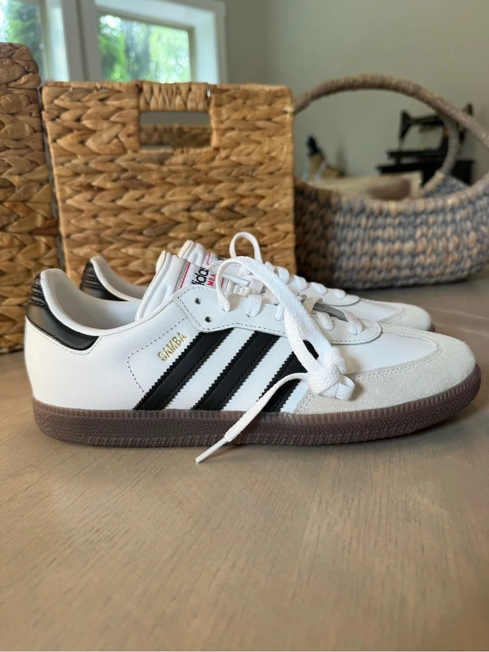 adidas White Black Gum Samba  Trainer